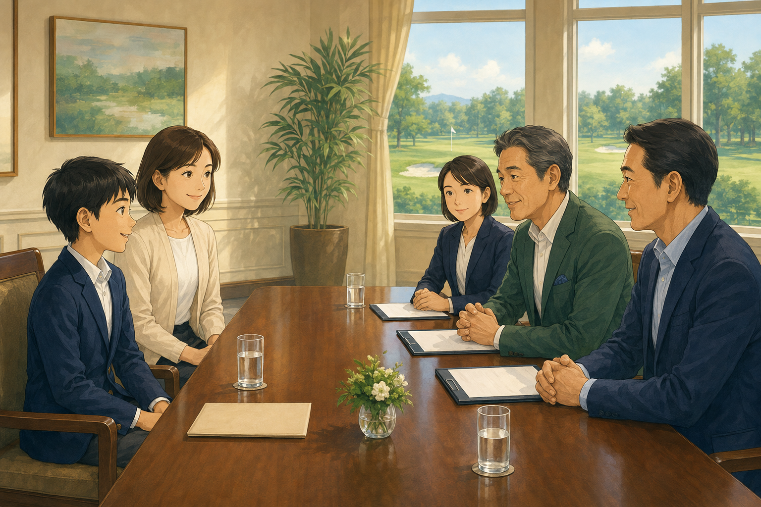 選考・入校のアニメイラスト